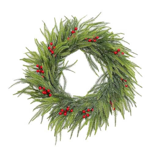 Guirlande artificielle de sapin de Noël réutilisable et résistante en extérieur