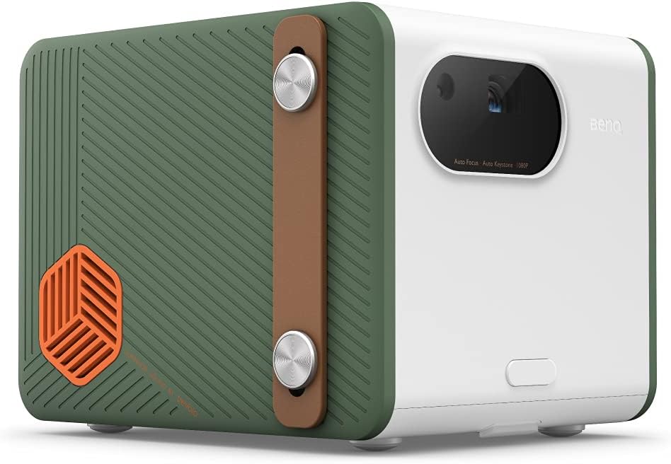 GS50 w/ carry bag1080p Wireless Outdoor 4K Supported Portable Projector | Bluetooth Speaker | IPX2 Splash & Drop Resistant | WiFi | Android TV | Chromecast & AirPlay | Auto Focus | 2D Keystone