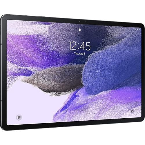 Samsung Galaxy Tab S7 FE 2021 Android Tablet 12.4” Screen WiFi 64GB S Pen Included Long-Lasting Battery Powerful Performance, Black (Renewed)