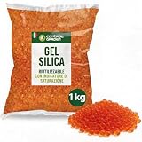 CONTROL GARDEN Gel di Silice Arancione 1 KG | Silica Gel Assorbitore di Umidità Riutilizzabile con Indicatore di Saturazione | Deumidificatore Naturale | Palline essiccanti