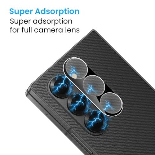 Image of FIRST MART Black Camera Lens Protector for Samsung Galaxy Z Fold 6 | 9H Tempered Glass, HD Clear, Scratch Resistant, Anti-Fingerprint, Case-Friendly | Pack of 1
