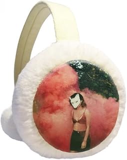 Pink Fog Head Girl Florestal Science Nature Scenery Winter Ear Warmer Cable Knit Furry Fleece Earmuff Outdoor