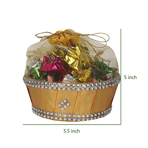 Image of Chocoloony 20 Pcs Milk Chocolates Gift And 2 Designer Rakhi Hamper With Beautiful Basket | Raksha Bandhan Chocolate For Brother |Chocolate Hamper 2 Rakhi For Brother 200 Grams