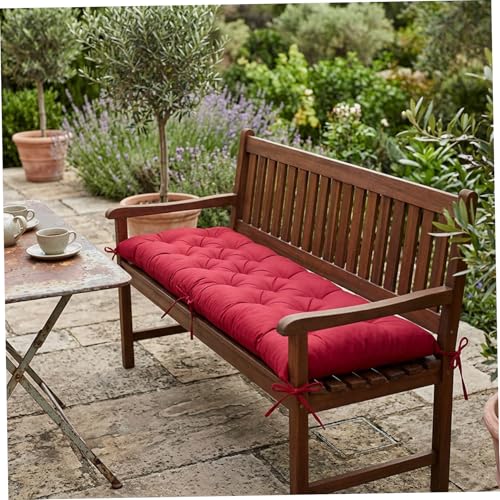 Coussin de banc d'extérieur résistant à l'eau avec sangles antidérapantes - 7