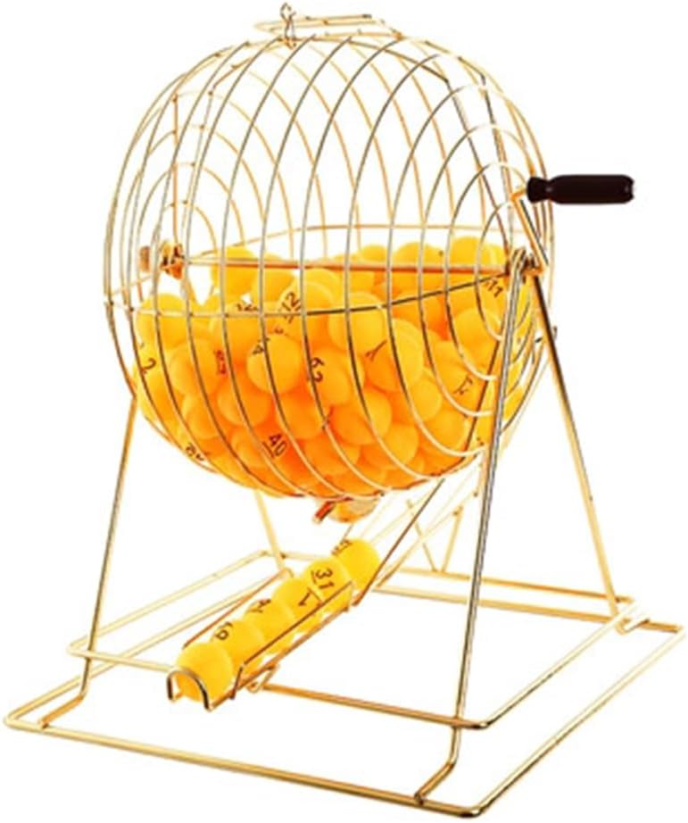 Manual Lottery Machine Bingo Game Set Metal Lottery Props, for Supermarkets, Shopping Malls, Hotels