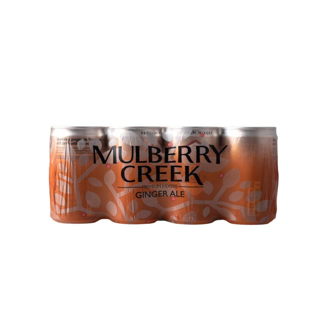 Mulberry Creek Ginger Ale, Natural Flavours, Premium Quality, Great Paired with Rum, Vodka & Whiskey, Gluten Free, Low Calories & Sodium, Fully Recyclable 8 x 150ml