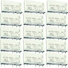15-Pack CAT700-TBR24 Relay - 24VDC 6A/250VAC 5-Pin - Compatible for Allen-Bradley, Industrial Control Panels, HVAC & Automation Systems