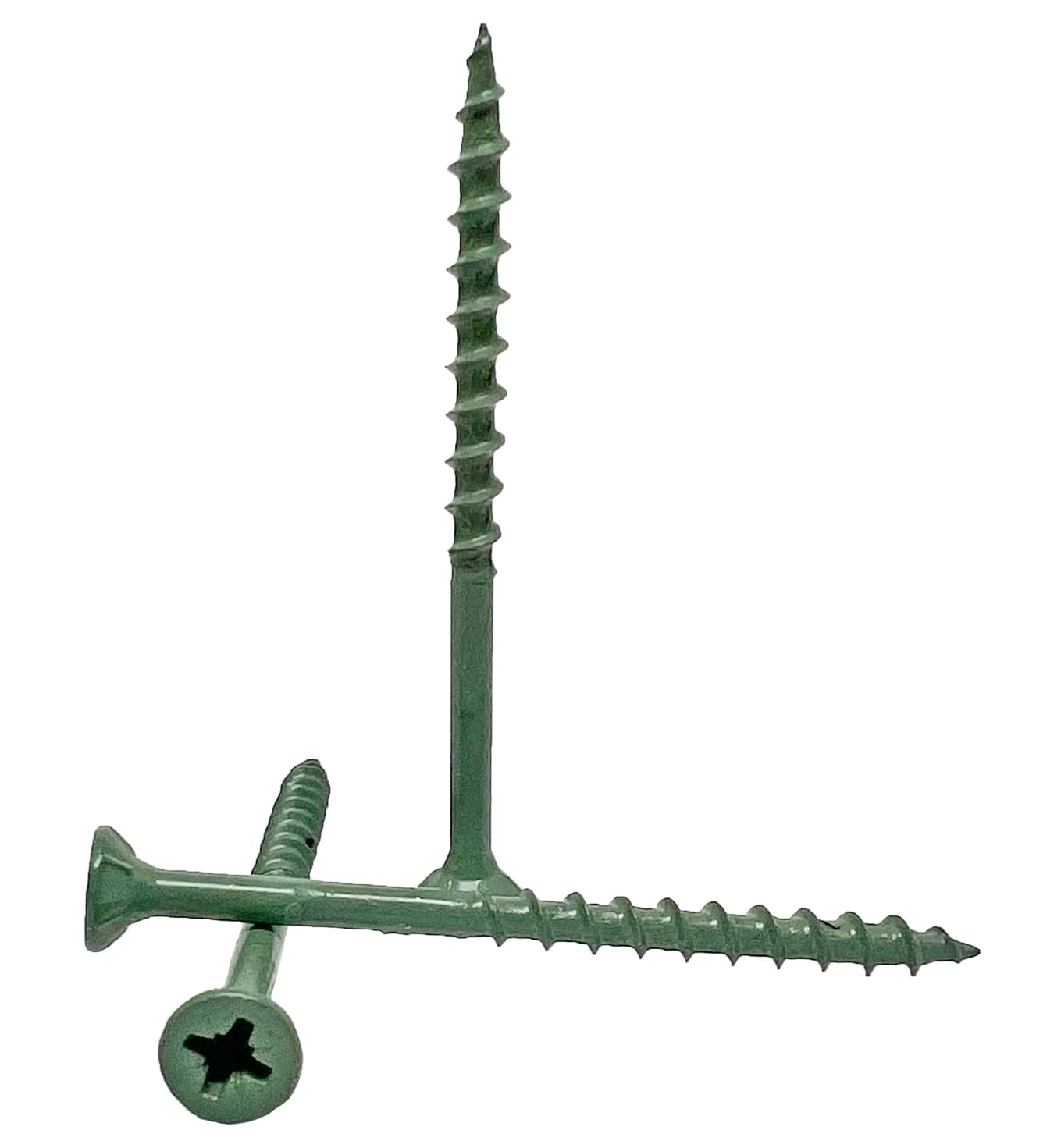 4.5 x 50mm Green Coated Decking Screws - Landscape & Fencing Screws (400)