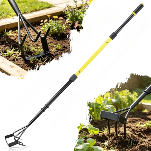 Jardineer 2-in-1 Hoe and Cultivator Long Handle, Garden Hoe for Weeding by Jardineer - Used condition - US$21.72
