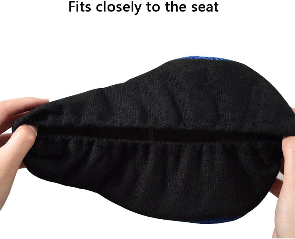 VBESTLIFE Seat Cover, Breathable 3D Fabric Padded Seat Cover for Riding Equipment (Light Blue)
