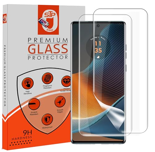 Image of STP FEEL 2 Pack Membrane Screen Protector Guard Compatible For Motorola Edge 50 fusion /Moto G85 (6.7 Inch) (Front Screen Guard) | Hydrogel Membrane Ultra Smooth Touch with Finger Print Support