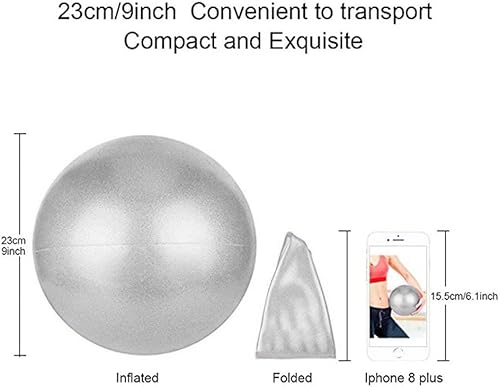 Miniatura 4 de 2 Pack Exercise Balls, 8-9 Inch Mini Pilates Yoga Balls, Anti-Burst Small Fitness Balls for Pilates, Yoga, Core Training and Physical Therapy,