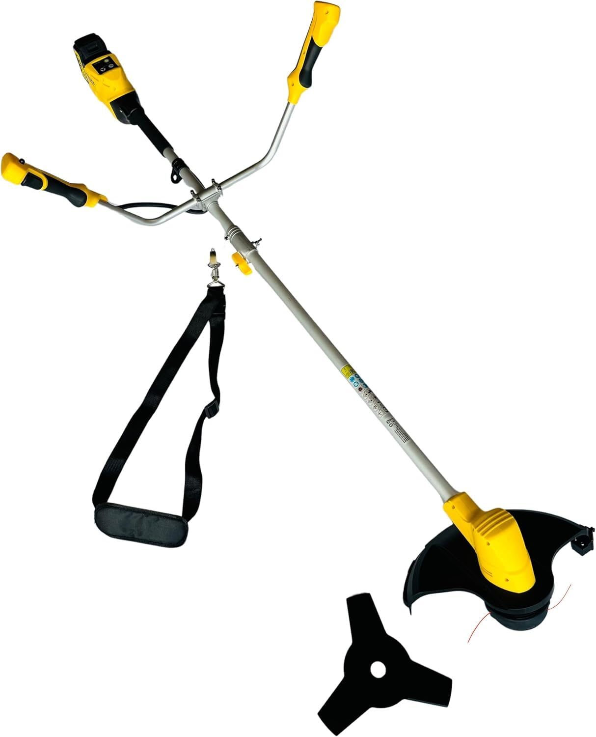 Nemura - Desbrozadora eléctrica de 20 V, con 1 batería de 4 Ah y cargador rápido, ancho de corte 30 cm, rotofil motor sin escobillas – Herramientas de jardín de calidad – Marca francesa.