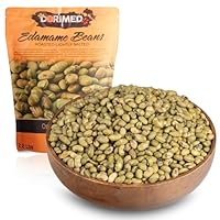Edamame Bohnen 1 Kg | Sojabohnen geröstet leicht gesalzen | Bohnen Getrocknet I Glutenfrei und reich an Proteinen | GMO-frei | geeignet für Snacks und Diätmahlzeiten I Black Beans I Soja I Dorimed