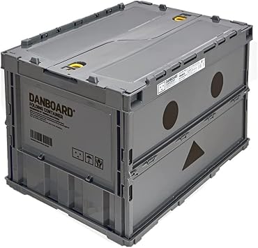 【Amazon.co.jp限定】トラスコ中山 TRUSCO ダンボー 薄型折りたたみコンテナ 50L ロックフタ付 グレー TR-C50B-A-DNB-GY 収納ケース 収納ボックス