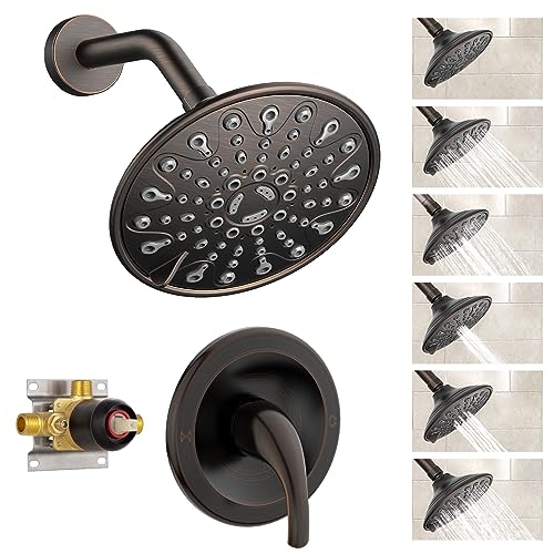 Image of EMBATHER 6 Inch Shower Faucets Sets Complete,Oil Rubbed Bronze