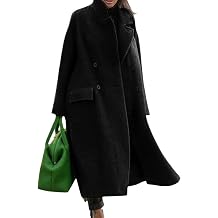 CHARTOU Women Oversized Long Winter Coats Warm Wool Blend Pea Trench Coat Overcoat