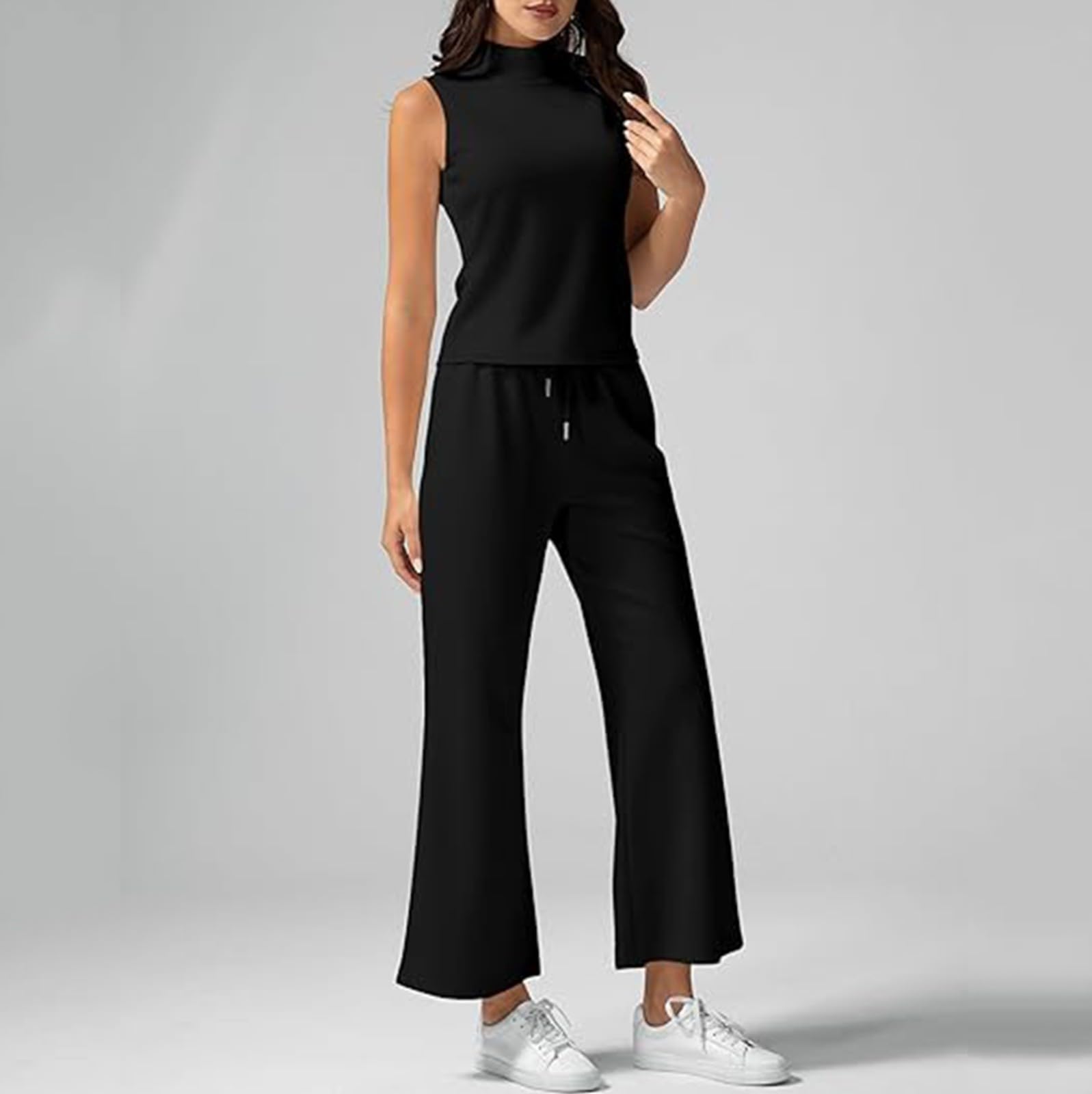 Ensemble de sport pour femme - Grandes tailles - Baggy - Survêtement d'été long élégant - 2 pièces - Survêtement surdimensionné - Loisirs - Sportif - Tenue de loisirs - Sexy - 2 pièces