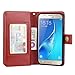 TabPow Galaxy J7 V Case, Galaxy J7 Prime Case, Galaxy J7 Perx Case, 10 Card Slot - ID Slot, Button Wallet Folio PU Leather Cover with Detachable Magnetic Case for Samsung Galaxy J7 V (2017) - Brown