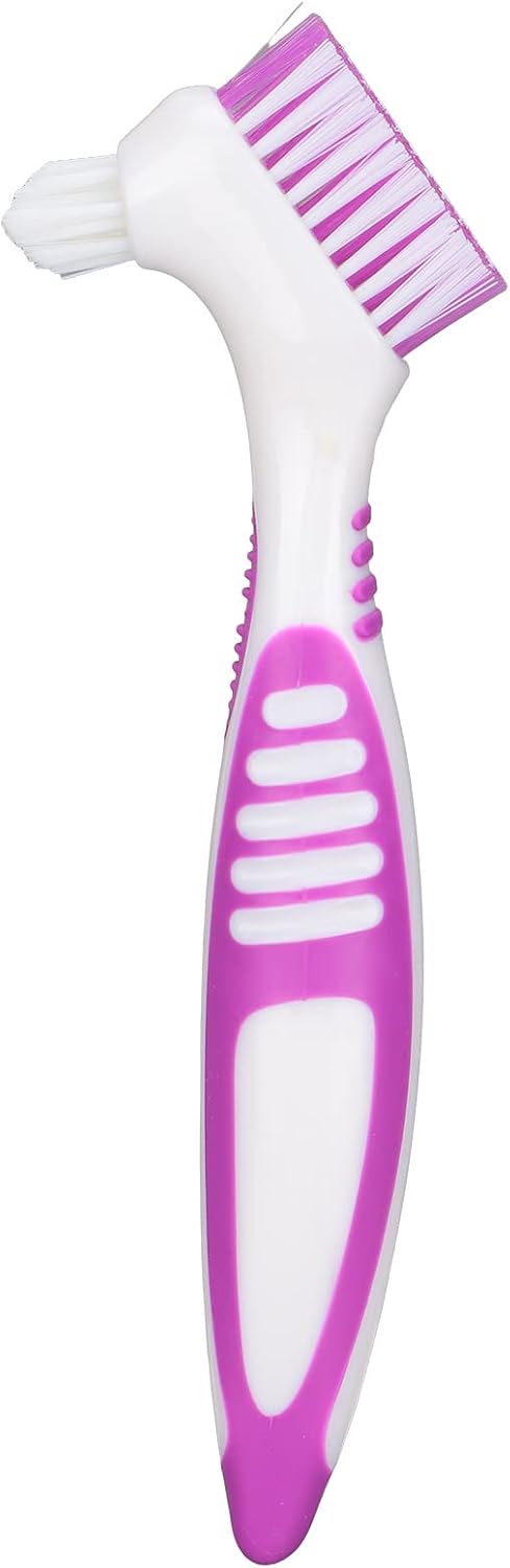 False Teeth Cleaning Brush, Double Sided Portable Denture Toothbrush for Brushes Multi Layered Set Hard Care Toothbrushes