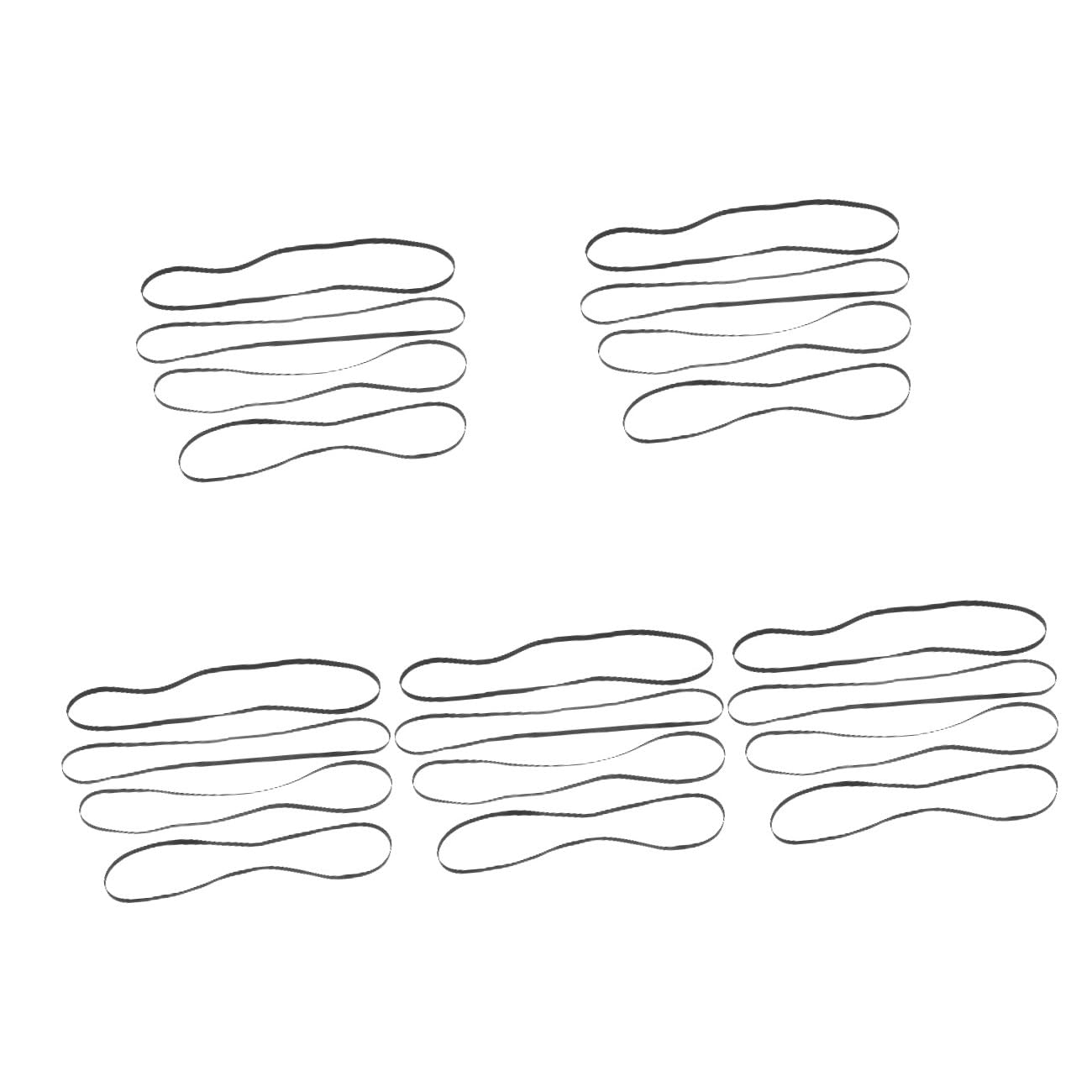 HEMOTON 20 Pcs Tourne-Disque Ceinture Magnétoscope Ceintures Platine Ceinture Platine De Remplacement Ceinture Platine En Caoutchouc Ceinture Phonographe Accessoires Ceinture De