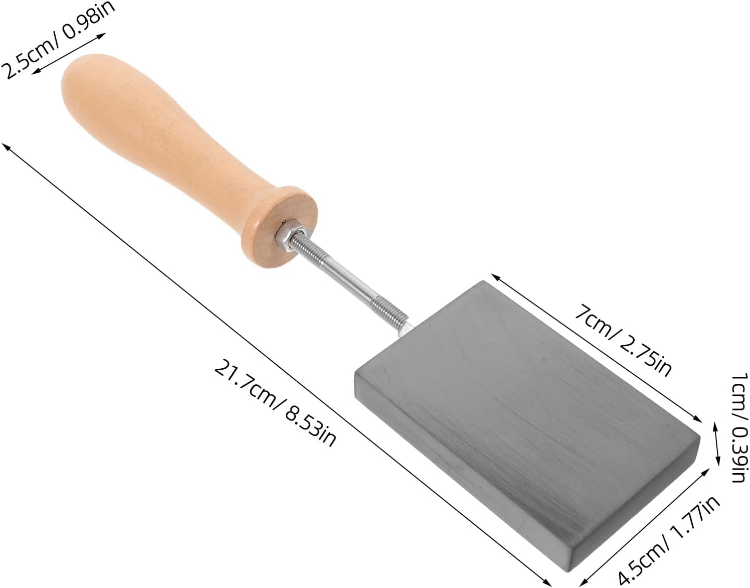 Graphite Ingot Mold with Wood Handle for Metal Smelting and Glass Lampworking, Melting Furnace Tool for Making Gold Silver Aluminum Castings