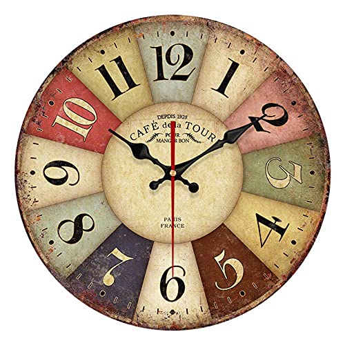 Horloge murale de salon en bois pour une décoration méditerranéenne chaleureuse et créative - 5