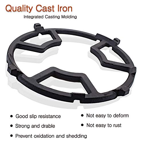 Wok Ring,Universal Non Slip Black Carbon Steel Wok Stove Rack for Kitchen Wok Support Ring Cooktop Range Pan Holder Stand Stove Rack Milk Pot Holder for Gas Hob - Gas Stove Accessories