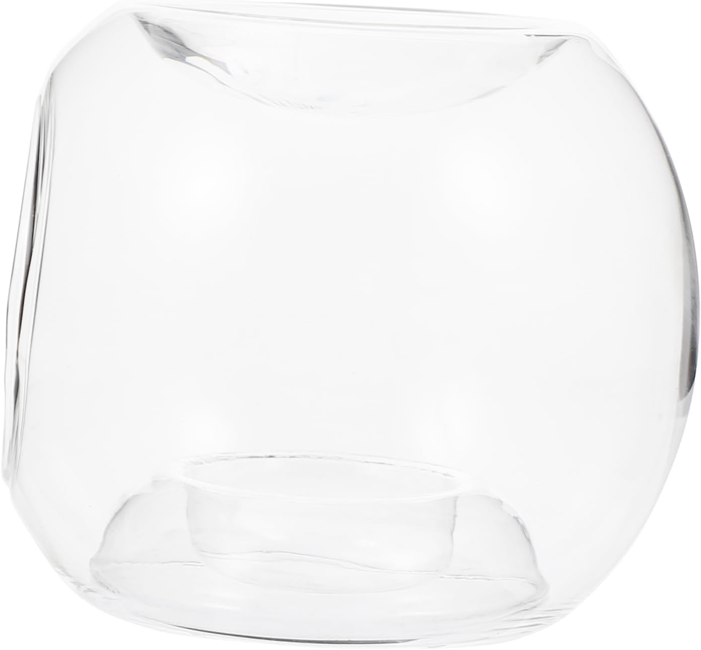 VALICLUD High Borosilicate Glass Essential Oil Burner Tealight Candle Holder Transparent Aroma Lamp for Home Decor Small Oil Diffuser for Relaxation and Fragrance