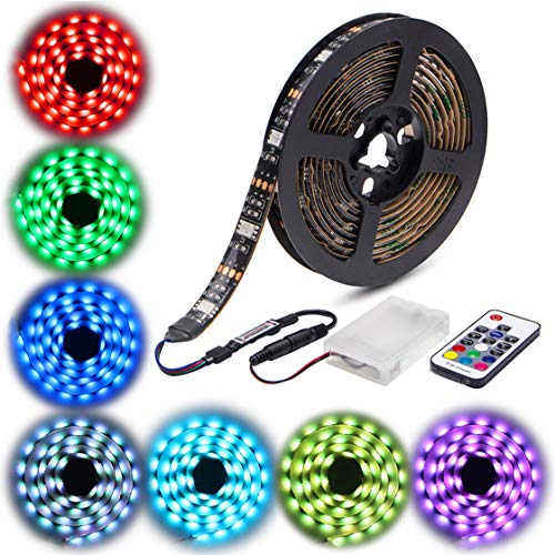 Led Strip Lights Battery Powered abtong RGB Led Strip Rope Lights Waterproof Led