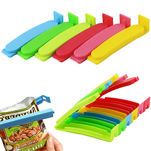 Bakhuk 48Pcs Plastic Sealing Clips Bag Clips For Food, Chip Clips Food Clips For Snack Bag In 6 Sizes(2.8In, 3.6In, 4.4In, 5.6In, 6.4In, 7.2In) #TOP3