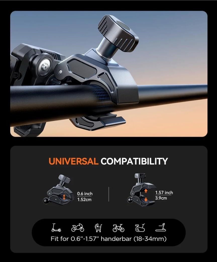 Supporto Telefono Moto Doppio Smorzatore di Vibrazioni Universale Bici Per Telefoni 4.7-7 Pollici