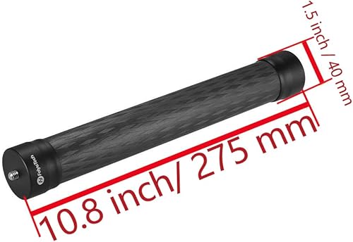 Miniatura 2 de FeiyuTech Poste de extensión de fibra de carbono de 10.8 pulgadas (10.827 in), ligero, duradero con tornillo de 1/4"-20, compatible con cardanes de