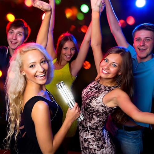 4 Pieces Strobe Baton Bottle Service Sparklers Bottle Service Light Bottle Handheld Light for Nightclubs Weddings Parties Activities Supplies (Silver) - Thumbnail 7