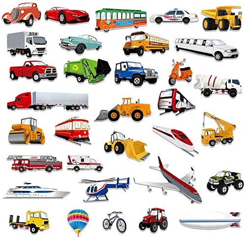 SpriteGru 33 PCS Vehicle Foam Magnets for Toddlers Kids, Perfect for Preschool Learning (Land Air Ocean All Included)