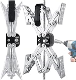 MaxChock X-Shaped Wheel Chock Stabilizer (Allow Drill Adjust) Tandem-Axle Trailer RV Tire Wheel Stop While Camping -Pair