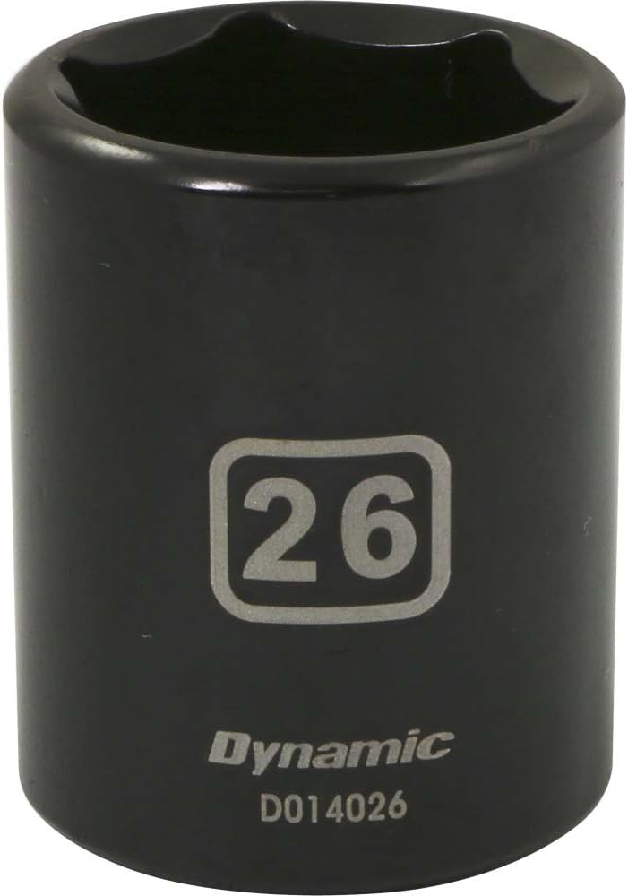 Dynamic Tools 1/2" Drive 6 Point Metric, 23mm Standard Length, Impact Socket