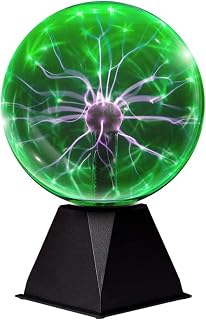 Bola de plasma verde de 8 pulgadas, lámpara/luz, bola de iluminación de nebulosa eléctrica, sensible al tacto y al sonido, para fiestas, hogar, decoraciones, regalo para vacaciones y cumpleaños, novedad