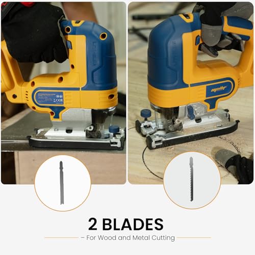 image for EASTYLE Cordless JigSaw Compatible with DEWALT 20V Battery,with 4Ah Ba