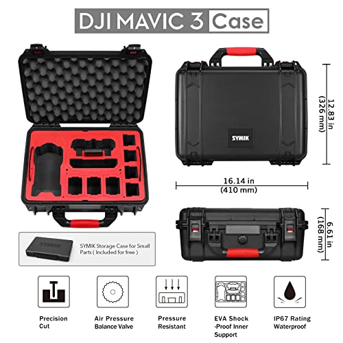 Symik P380-M3Dl Mavic 3 Dual Layer Waterproof Hard Case For Dji Mavic 3 Classic/Mavic 3 / Cine/Fly More Combo, Mavic 3 Classic With Dji Rc/Rc Pro/Rc-N1 Remote, Fits Landing Pad, Ipad, Accessories #TOP5