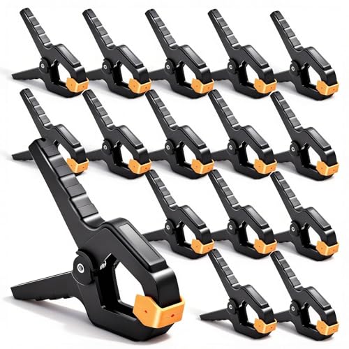 16 Pack Spring Clamps Heavy Duty - 3.5 Inch Wood