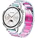 Produktbild DEALELE Armband Kompatibel mit Samsung Galaxy Watch 46mm / Galaxy 3 45mm / Gear S3, 22mm Edelstahl Metall Armbänder für Huawei Watch 4/4 pro / 3/3 Pro / GT4 46mm / GT3 46mm, Regenbogen