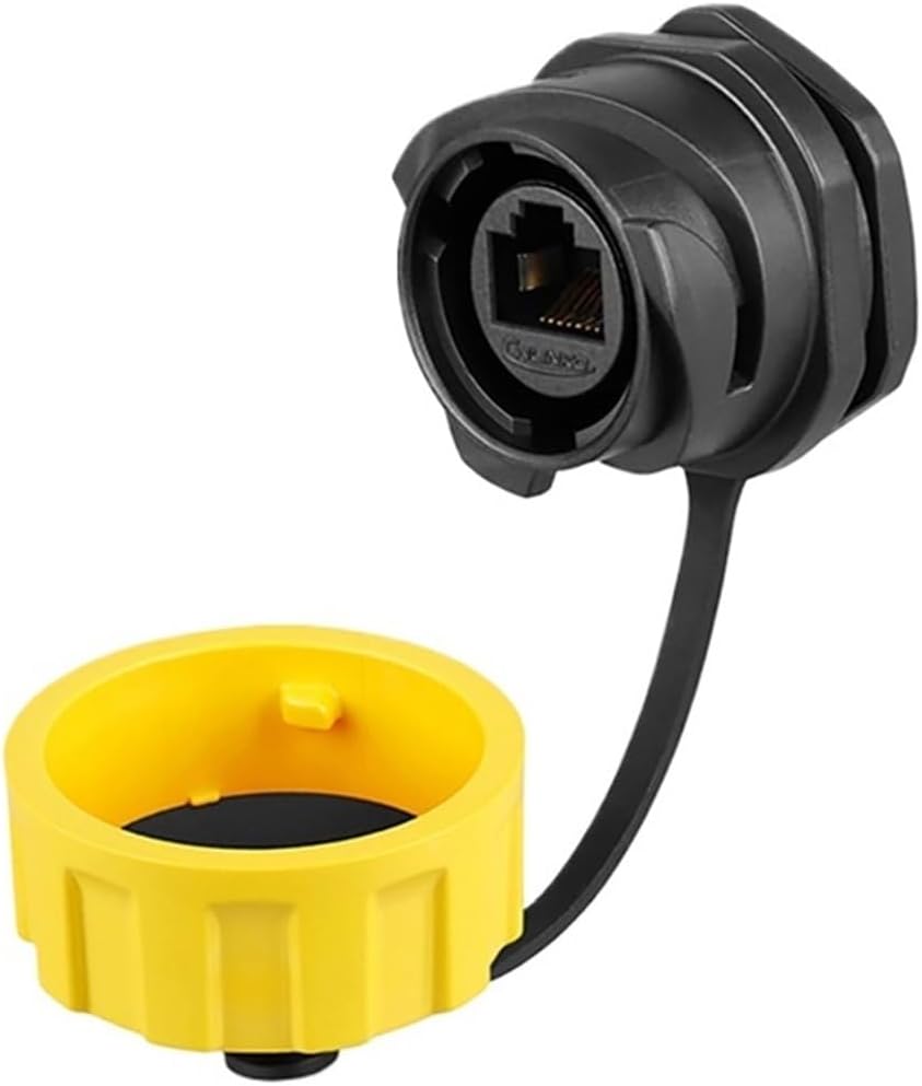 1Pcs YM24 Waterproof IP68 Power Charging Data Connector Female Jacks RJ45/USB/HDMI2.0 Fiber Optic Sockets Fast Transimission(USB3.0 Round)