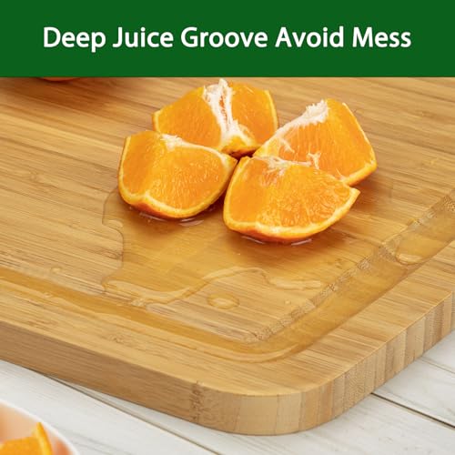 30 x 20 Extra Large Cutting Board, Bamboo Stove Top Cover, Over the Sink Cutting Board with Juice Groove, Heavy Duty Charcuterie Board for Kitchen