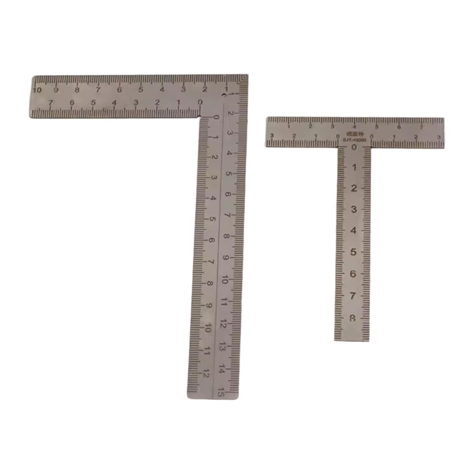 2Pcs Stainless Steel Metal Ruler L Shaped for DIY Crafts Engineering Drawing Home & Garden| Tools| Measuring & Layout Tools| Measuring Tapes & Rulers-image-15