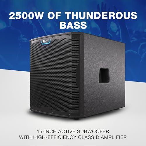 Image of Alto TS15S 2500W 15 inch Subwoofer, Powered PA Speaker with 6 Selectable DSP Modes, Easy Setup, 132 dB, 3 inch Voice Coil, Superior Bass