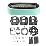 Harbot 694056 491539 394502 Carburetor Overhaul Kit+394019 394019S 398825 Air Filter 272490S Pre-Filter for Briggs & Stratton 4136 5052H 5052K 402700 421700 422700 Engine