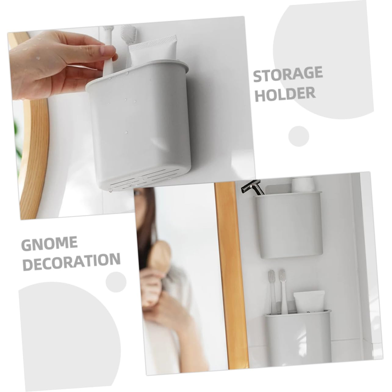 MAGICLULU 5 Set Di Mensole Galleggianti Per Bagno Porta Spazzolini Da Denti A Parete Organizer in Plastica Per Lavandino 2 Pezzi * 5