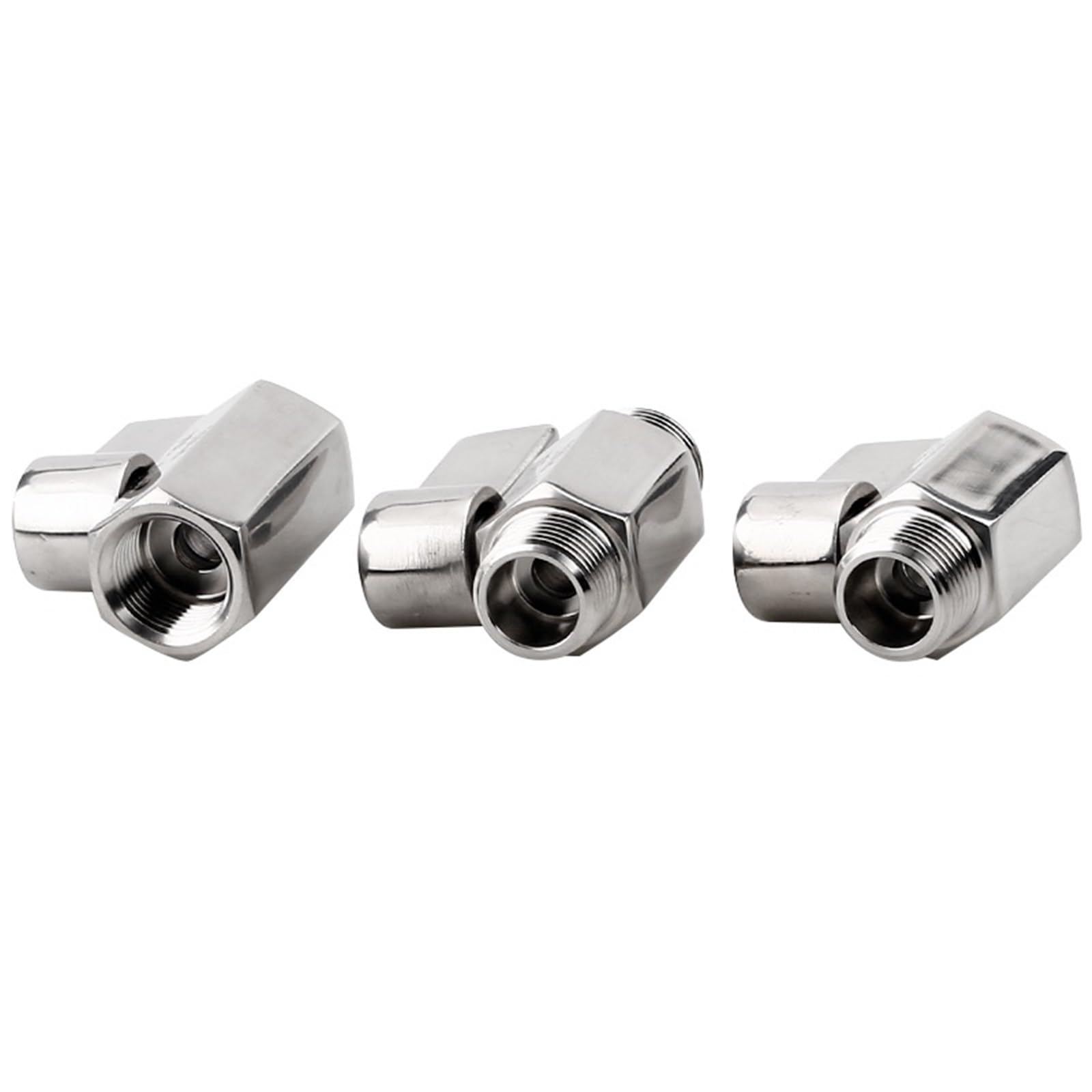 1 mini válvula de bola de acero inoxidable SU304, 2 vías, rosca hembra y macho BSP/NPT de 0.12 a 1 pulgada, para agua, aceite, gas y uso industrial (1 cm, NPT-macho a hembra)