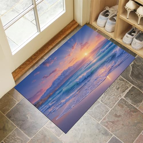 Tapis de sol antidérapant paillasson attrape-poussière lavable pour entrée propre - 2